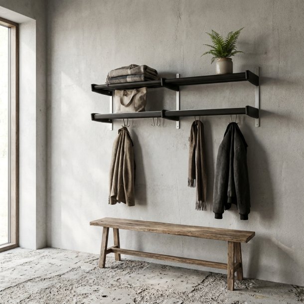 Soul � Dubbel hatthylla med en bredd p� 115 cm