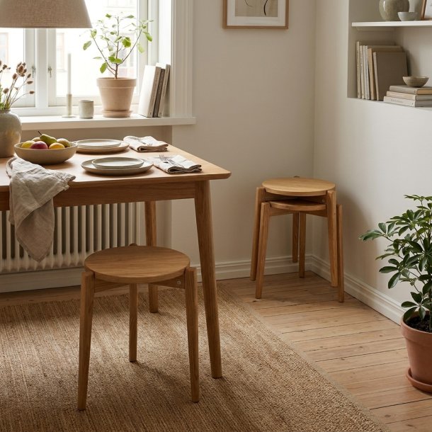 Assist - Taburet med tr�s�de, syv forskellige finish