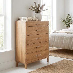 Dixi - Kommode med 5 skuffer og bredde 70 cm