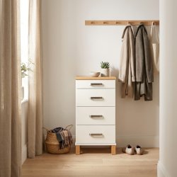 Hall - Kommode med 4 skuffer og 40 cm bred
