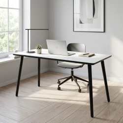 Dash - Skrivebord, hvid h�jtrykslaminat, fire st�rrelser