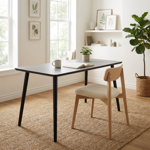 Dash - Skrivebord, lysegr� h�jtrykslaminat, fire st�rrelser