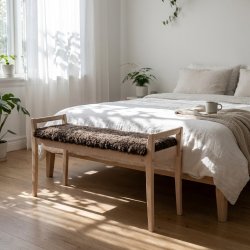 Meja - B�nk i hvidolieret eg med en bredde p� 98 cm