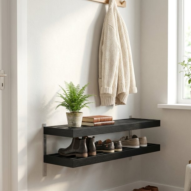 Hall - Dobbelt skohylde som v�gmodel med en bredde p� 100 cm