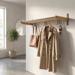 Freja - Hattehylde i massiv eg, med en bredde p� 90 cm