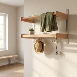  Soul � Dubbel hatthylla med en bredd p� 59 cm