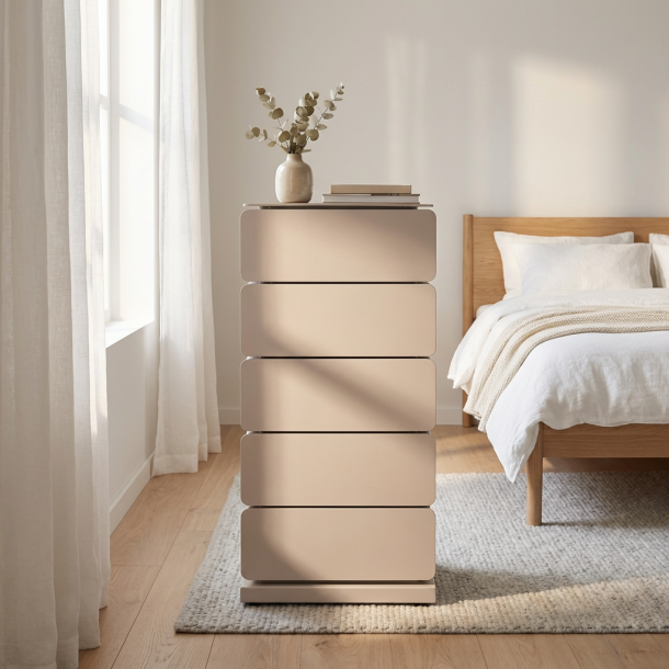 Carson - Byr� med fem l�dor i silkeslen taupef�rgad metall