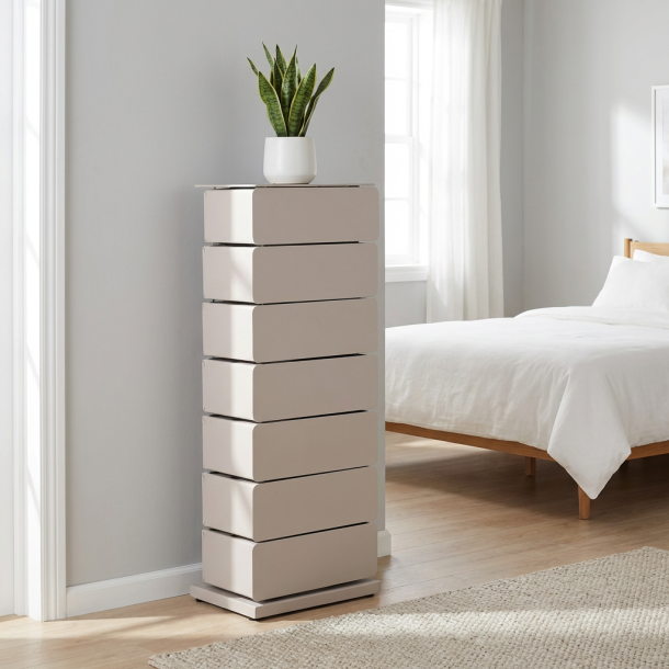 Carson - Byr� med sju l�dor i silkeslen taupef�rgad metall