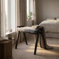 Elam - Taburet i sortbejdset eg, fem forskellige s�der