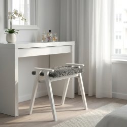 Elam - Taburet i hvidlakeret birk, fem forskellige s�der