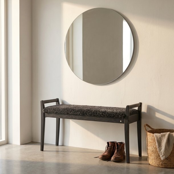 Meja - B�nk i sort eg med en bredde p� 98 cm
