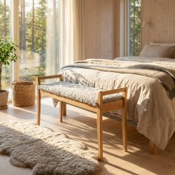 Meja - B�nk i olieret eg med en bredde p� 98 cm