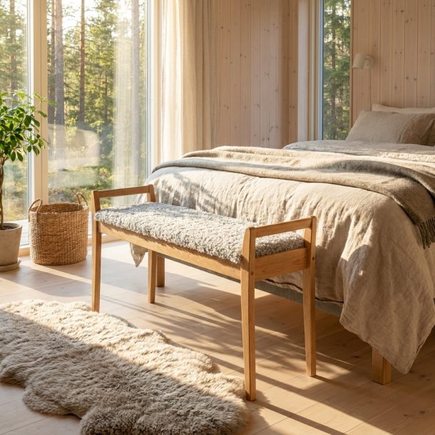 Meja - B�nk i olieret eg med en bredde p� 98 cm