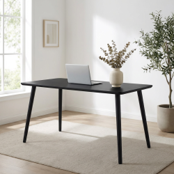 Dash - Skrivebord, sort h�jtrykslaminat, fire st�rrelser