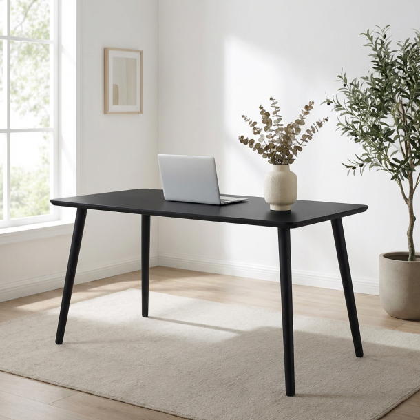 Dash - Skrivebord, sort h�jtrykslaminat, fire st�rrelser