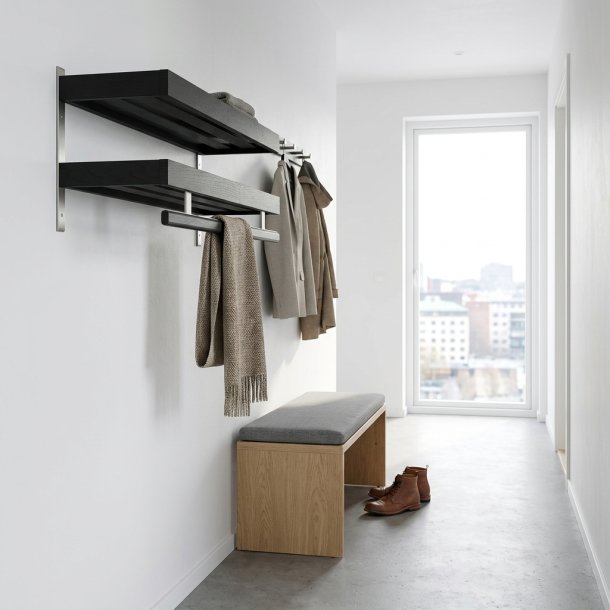 Hall - Dobbelt hattehylde med en bredde p� 100 cm