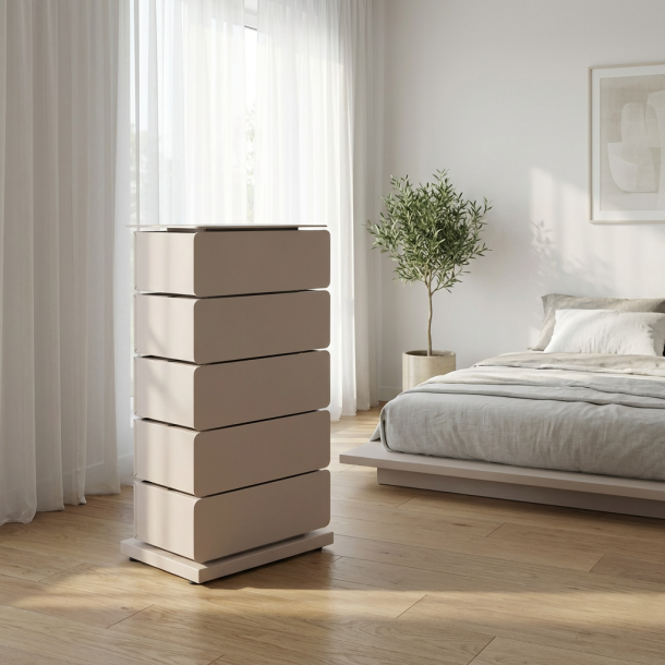 Carson - Byr� med fem l�dor i silkeslen taupef�rgad metall