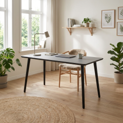 Dash - Skrivebord, lysegr� h�jtrykslaminat, fire st�rrelser