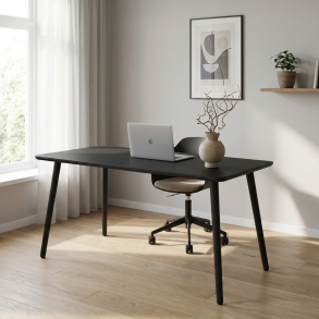 Dash - Skrivebord, sort h�jtrykslaminat, fire st�rrelser