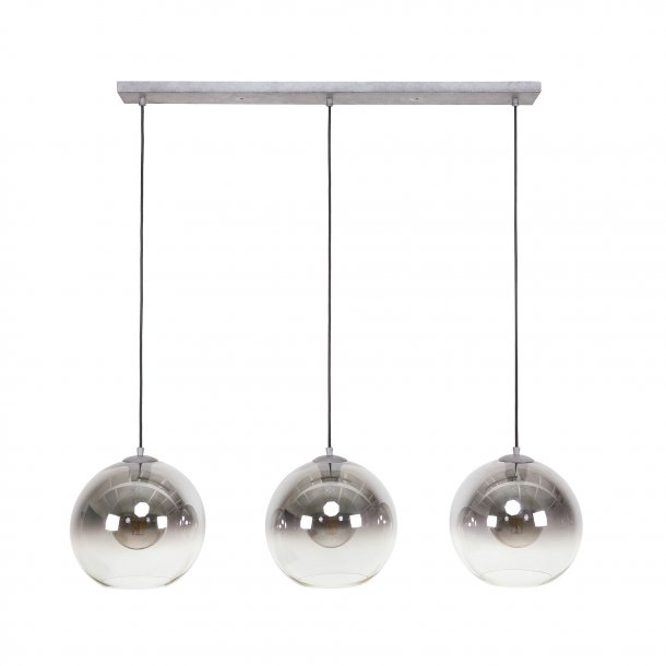 Sphere - Loftlampe med tre lampeskrme i rgfarvet glas