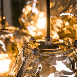 Rock - Loftlampe med syv mundblste glasskrme