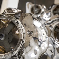 Rock - Loftlampe med fem mundblste glasskrme