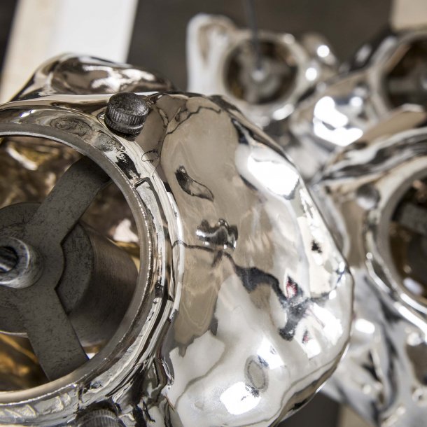 Rock - Loftlampe med fem mundblste glasskrme