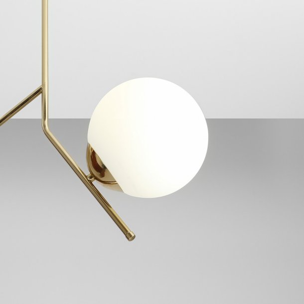 Arts - Loftlampe i guld og hvidt glas