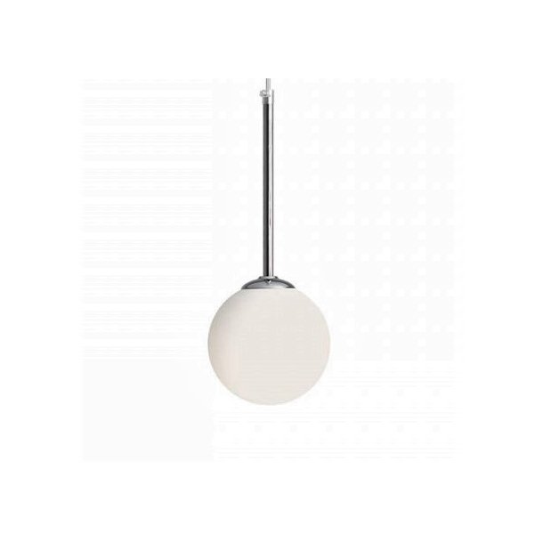 Stick - Loftlampe i krom og glas,  14 cm. kuppel