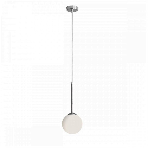 Stick - Loftlampe i krom og glas,  14 cm. kuppel