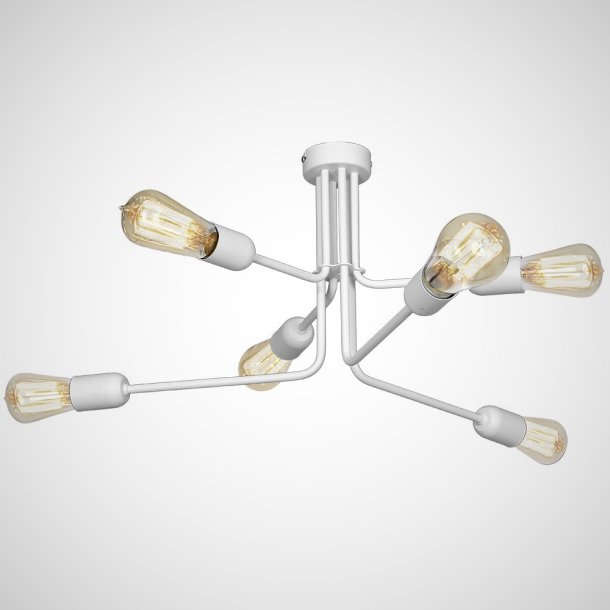 Flight - Loftlampe i hvid metal,  63 cm