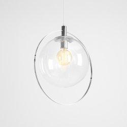 Magic - Loftlampe i krom og klart glas