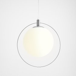 Magic - Loftlampe i krom og hvidt glas