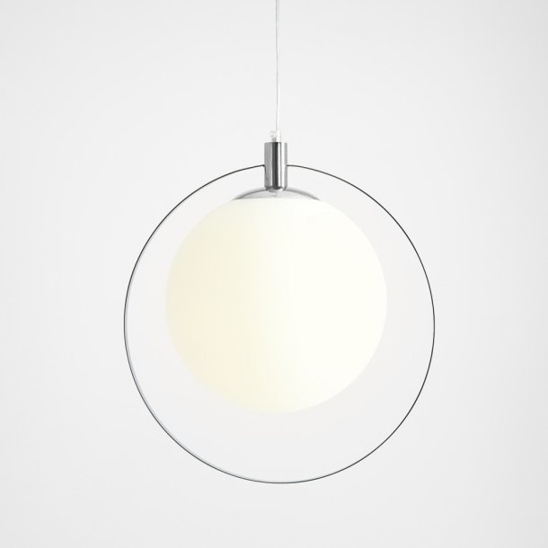 Magic - Loftlampe i krom og hvidt glas