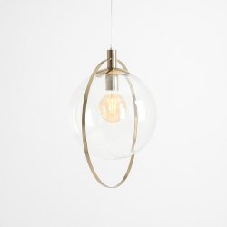 Magic - Loftlampe i guldfarvet metal og klart glas