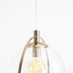 Magic - Loftlampe i guldfarvet metal og klart glas