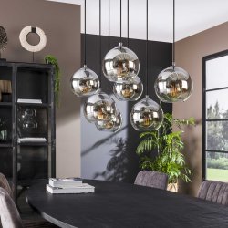 Sphere - Loftlampe med syv lampeskrme i rgfarvet glas