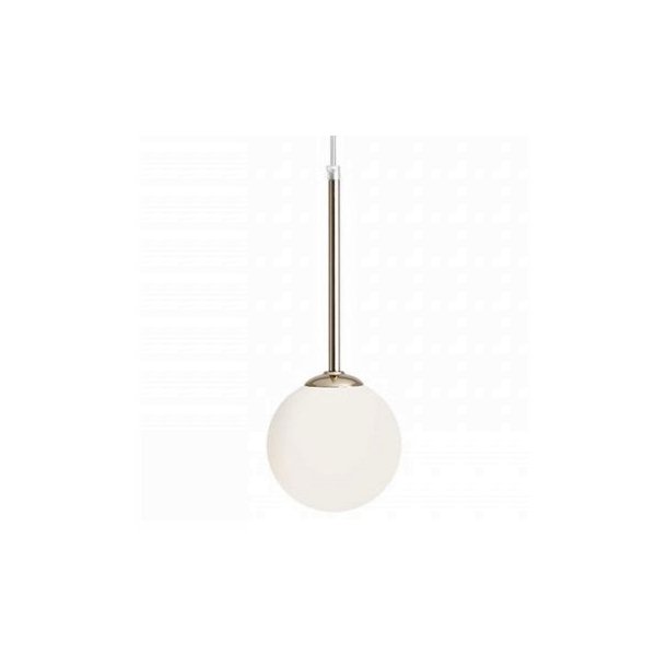 Stick - Loftlampe i guld og glas,  14 cm. kuppel