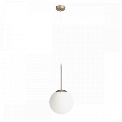 Stick - Loftlampe i guld og glas,  20 cm. kuppel