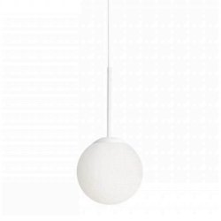 Stick - Loftlampe i hvid metal og glas,  20 cm. kuppel