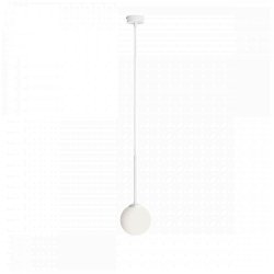 Stick - Loftlampe i hvid metal og glas,  14 cm. kuppel