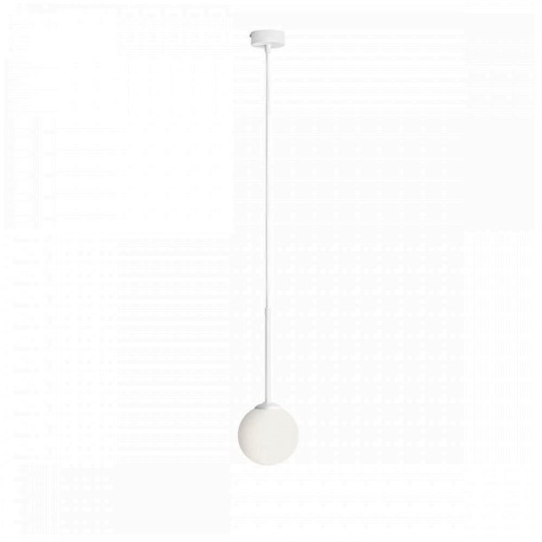 Stick - Loftlampe i hvid metal og glas,  14 cm. kuppel