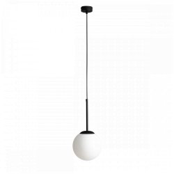 Stick - Loftlampe i sort og glas,  20 cm. kuppel