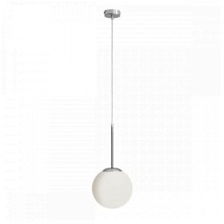 Stick - Loftlampe i krom og glas,  20 cm. kuppel