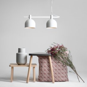 Tudor - Taklampa i vit metall med tv skrmar