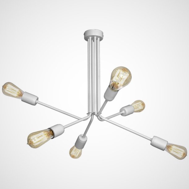 Flight - Loftlampe i hvid metal,  64 cm
