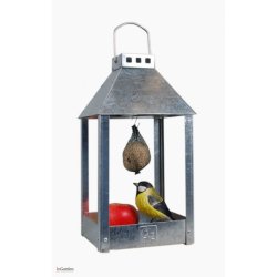 Marco - Foderhus til fugle, galvaniseret, 17 x 17 x 33,5 cm