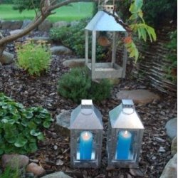 Marco - Foderhus til fugle, galvaniseret, 17 x 17 x 33,5 cm