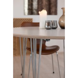 DT 100 - Rundt spisebord i hvid laminat, tre strrelser