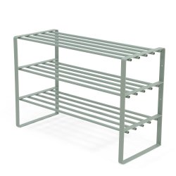 Dinex - Skost�ll i dammgr�n metall, 3 hyllplan, bredd 70 cm